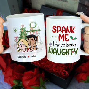 Spank Me, Couple Gift, Personalized Mug, Naughty Couple Mug, Christmas Gift - Coffee Mug - GoDuckee