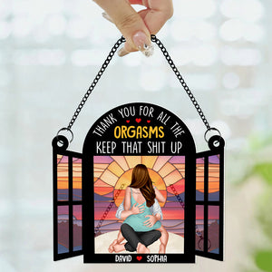 Personalized Gifts For Couple Suncatcher Ornament 01OHDT070624HH - Ornaments - GoDuckee