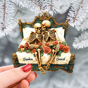 Personalized Gifts For Couple Acrylic Ornament Skull Couple 02ohtn191124 - Ornament - GoDuckee