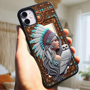 Owl Boho Spirit Girl Phone Case - Personalized Gifts For Her 04NALU200625 - Phone Case - GoDuckee