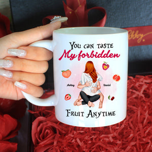 Couple Taste My Forbidden Fruit Anytime, Personalized Couple Coffee Mug, Naughty Gift For Him - Coffee Mug - GoDuckee
