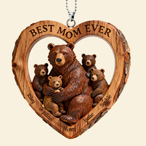 Bear Mom Car Ornament - Personalized Gifts For Mom 03HYDT050226 - Ornament - GoDuckee
