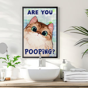 Personalized Gifts For Cat Lovers Canvas Print 03hupu050824 Funny Cats Bathroom Art - Poster & Canvas - GoDuckee