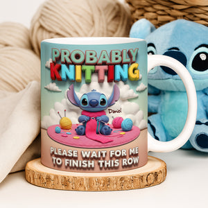 Tropical Alien Knitting Coffee Mug- Personalized Gifts For Knitting Lovers 01TOLU160625 - Coffee Mug - GoDuckee