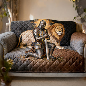 Knight In Prayer Sofa Cover - Personalized Gift For Christian 02NATN290126 - Sofa Cover - GoDuckee