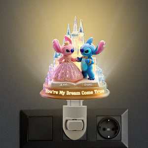 Blue Monster Experiment Couple Personalized Acrylic Night Light 04TGTN230525 - Night Light - GoDuckee