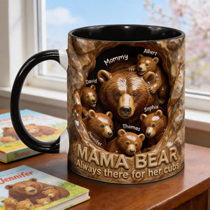 Mama Bear Cozy Nest Coffee Mug, Personalized Gifts For Mom 02qhqn280126 - Coffee Mug - GoDuckee