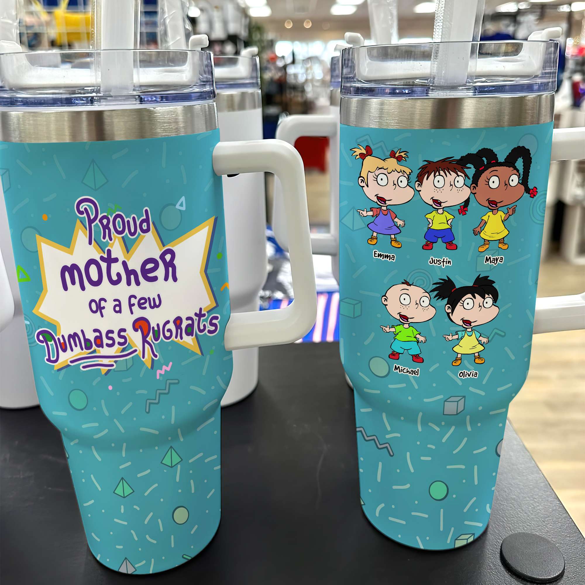 Personalized Gifts For Mom Tumbler Proud Mother Of A Few Dumpass Kids 01NAHN270324TM - Tumbler Cups - GoDuckee