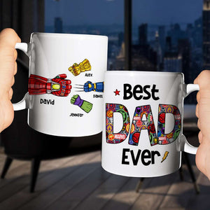 Family 07QHHN160523HA Personalized Dad And Children Coffee Mug - Coffee Mug - GoDuckee