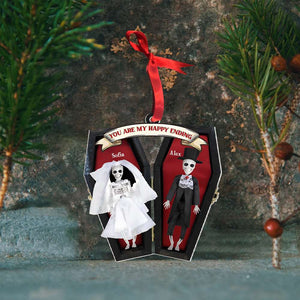 Personalized Gift For Couple Christmas Ornament Skull Couple 01OHMH180924 - Ornament - GoDuckee