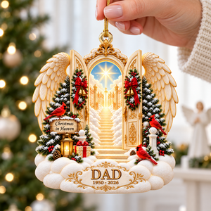 Christmas In Heaven Ornament - Personalized Memorial Gifts For Family 01toqn201026 - Ornament - GoDuckee