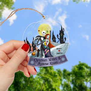 Personalized Gifts for Couple, Cartoon couple under the mistletoe acrylic ornament 03TOQN130824 - Ornament - GoDuckee