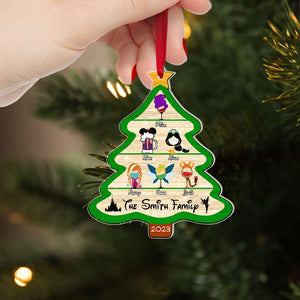 Family Glass Tree 05htpu311023 Personalized Acrylic Ornament - Ornament - GoDuckee