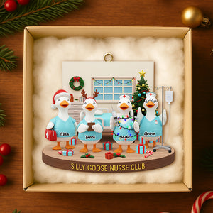 Nurse Goose Coworkers Ornament - Personalized Gifts For Coworkers Christmas Ornament 05NADT071125 - Ornament - GoDuckee