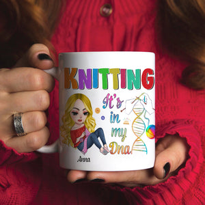 Personalized Gifts for Knitters, Knitting in my DNA White Mug 04TOTN070824 - Coffee Mug - GoDuckee