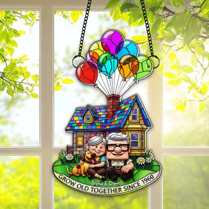 Grow Old Together Suncatcher - Personalized Anniversary Gifts For Old Couples 07OHLU140725 - Ornament - GoDuckee