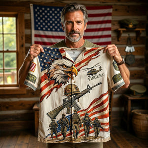 Veteran Pride Patriotic Hawaiian Shirt - Personalized Gifts For Veteran 01PADH070426 - Hawaiian Shirts - GoDuckee
