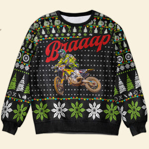 Custom Photo Gifts For Motorcross Lover Ugly Sweater 04ACDT041024 - AOP Products - GoDuckee