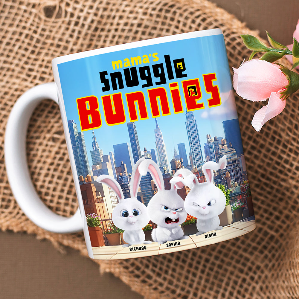 Personalized Gifts For Mom Coffee Mug 05tgqn190225 Mom's Snuggle Bunny, Easter Gifts - Coffee Mug - GoDuckee