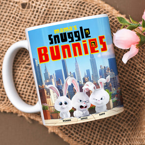 Personalized Gifts For Mom Coffee Mug 05tgqn190225 Mom's Snuggle Bunny, Easter Gifts - Coffee Mug - GoDuckee