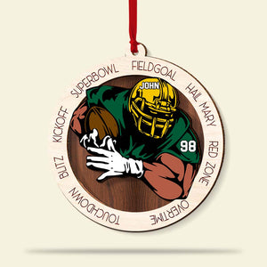 Personalized American Football Ornament, Christmas Tree Decor, Gift For Football Lovers - Ornament - GoDuckee