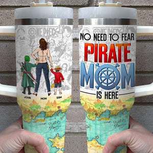 Personalized Gifts For Dad Tumbler No Need To Fear Pirate Dad Is Here 01HUMH220324PA-1 - Tumbler Cups - GoDuckee