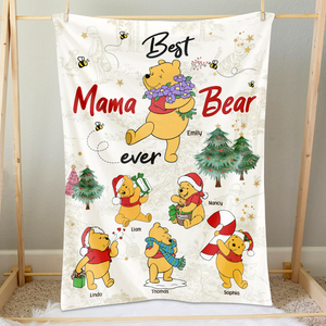 Personalized Christmas Gifts For Mom Blanket, Best Mama Bear Ever 03kapu130924 - Blanket - GoDuckee