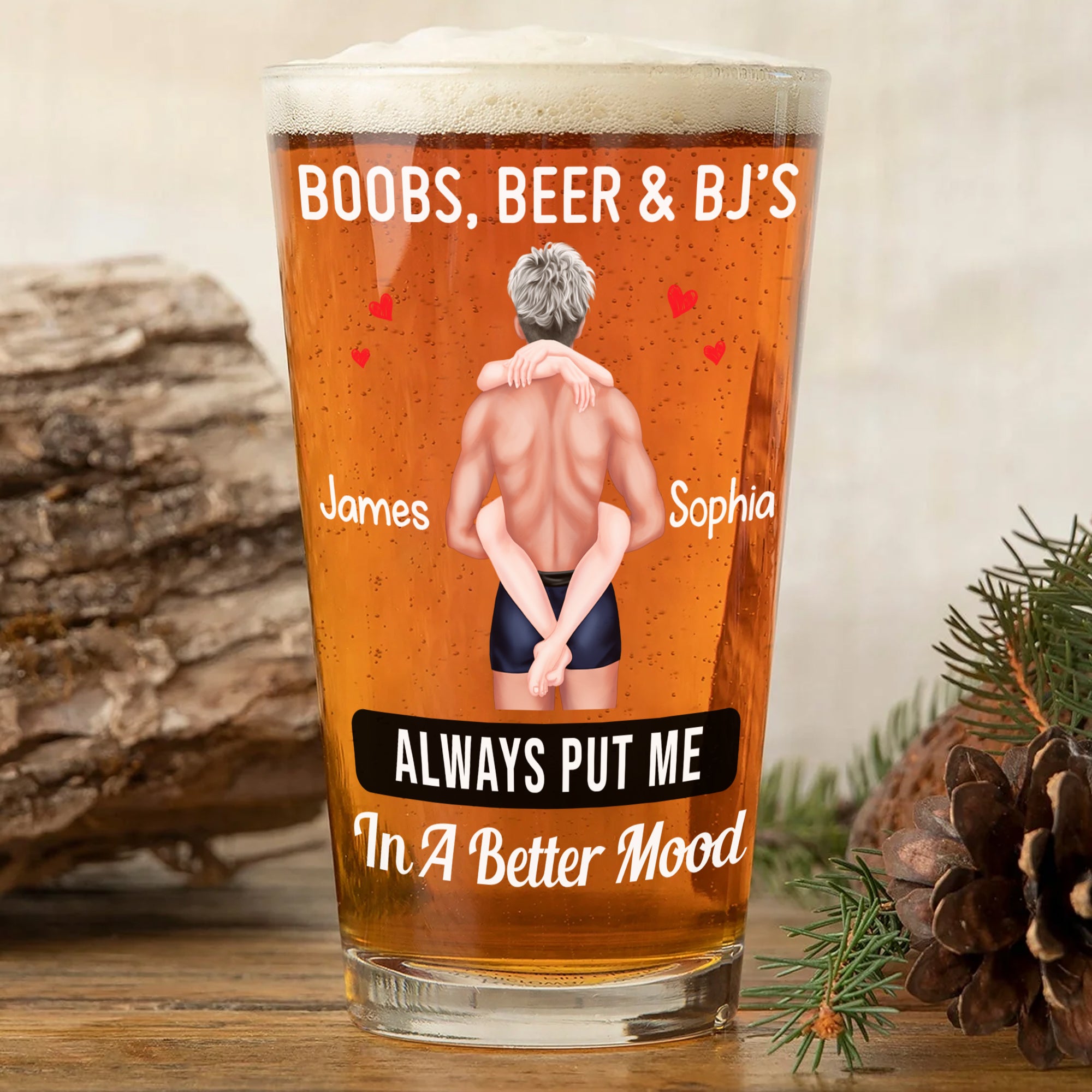 Personalized Gifts For Sexy Couple Beer Glass 05nadc220724pa - Beer Glasses - GoDuckee