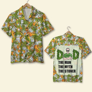 Dad The Man The Myth Personalized Hawaiian Shirt - Hawaiian Shirts - GoDuckee