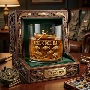 Fishing Cool Dad Round Glass Personalized Gifts For Dad 01NALU230526 - Glass - GoDuckee