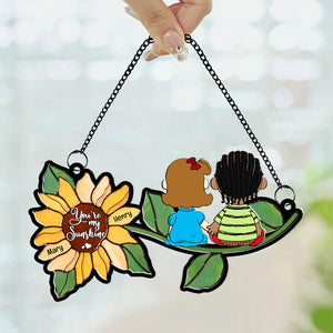 Personalized Gift For Couple Acrylic Suncatcher Ornament You're My Sunshine 02KAQN061224HG - Ornament - GoDuckee