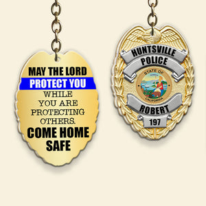 Come Home Safe, Personalized Keychain, Gifts For Police - Keychains - GoDuckee