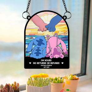 Personalized Gifts For Couple Suncatcher Window Hanging Ornament 03XQMH110624 - Ornaments - GoDuckee