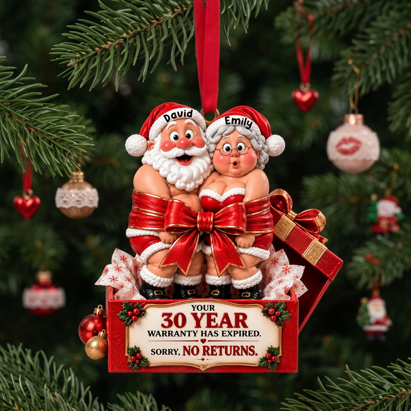 Partners In Sleigh Christmas Ornament - Personalized Gifts For Couple 02NALU210926 - Ornament - GoDuckee