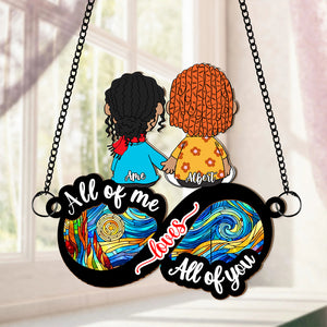 Personalized Gift For Couple Suncatcher Ornament Holding Hand Couple 04XQLU020225HG - Ornament - GoDuckee