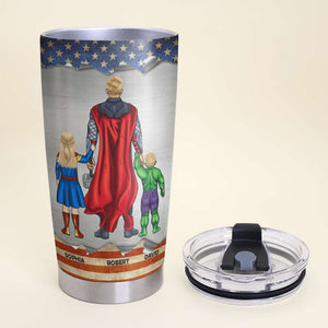Family Dad Superpower, Gift For Father's Day, 08DNQN270423TM Personalized Family Tumbler - Tumbler Cup - GoDuckee