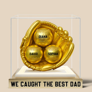 Baseball Dad Acrylic Plaque Personalized Gifts For Dad 02TGQN170525 - Shaped Plaques - GoDuckee