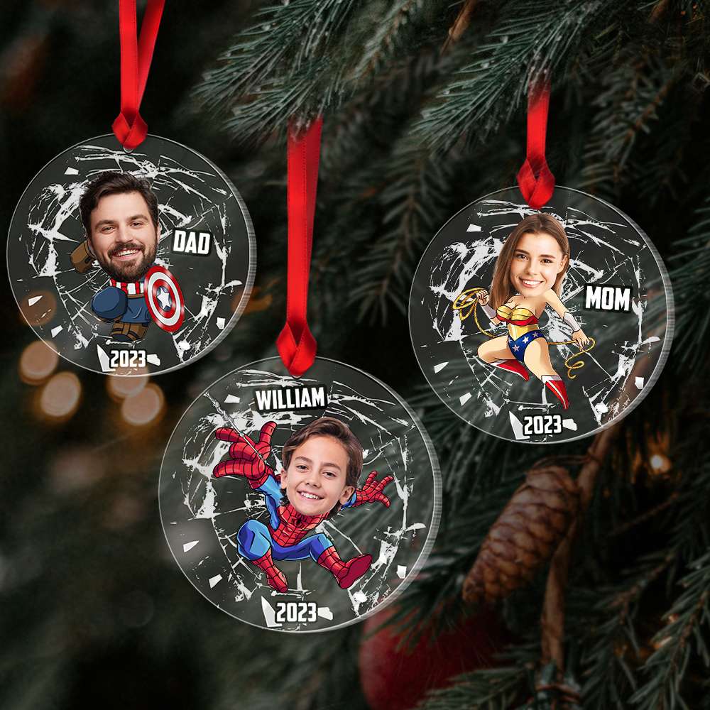 Gift For Family, Personalized Acrylic Ornament, Custom Image Kids Ornament, Christmas Gift 05NAHN110923 - Ornament - GoDuckee