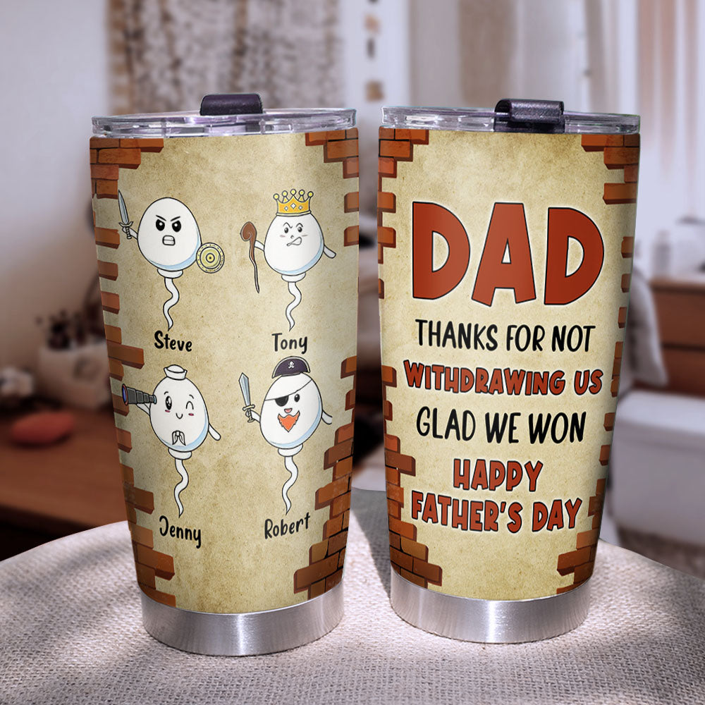 Personalized Tumbler for Dad, Father, Grandpa, Husband, Funny