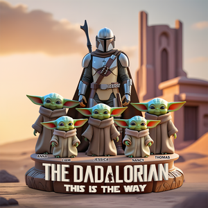 Personalized Gifts For Dad Acrylic Plaque, Dad & His Adorable Kids - Shaped Plaques - GoDuckee