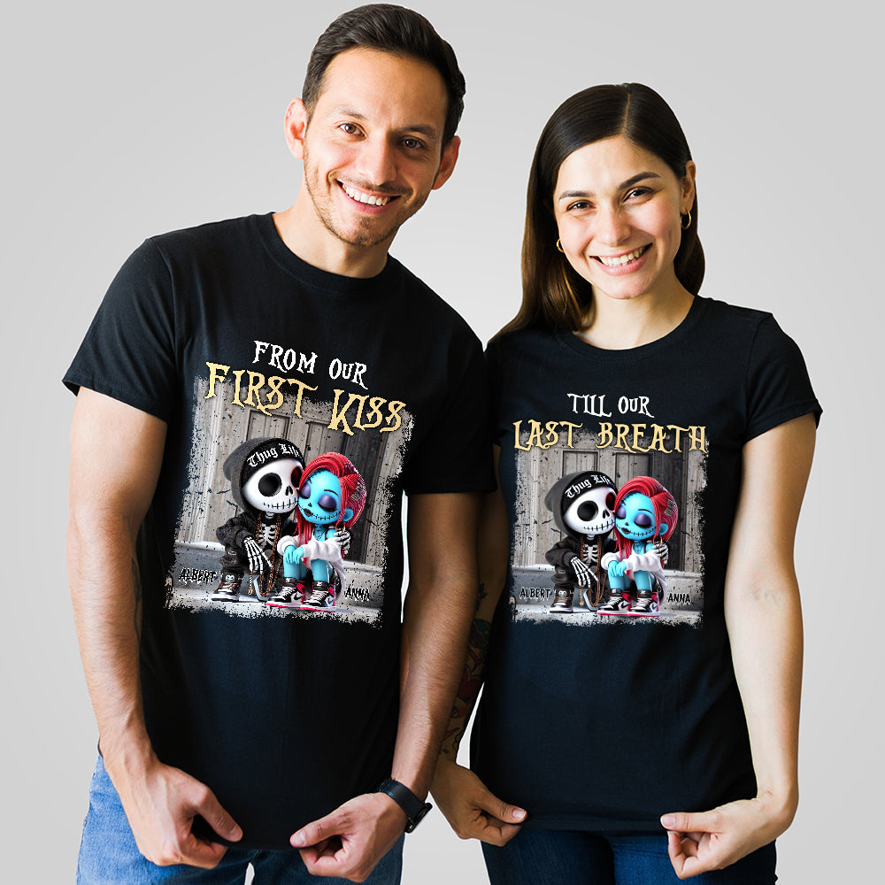 Personalized Gifts For Couples Shirt, From Our First Kiss Till Our Last Breath 06TGLU230125 - Shirts - GoDuckee