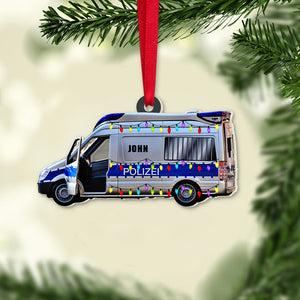 Personalized Police Vehicle Ornament, Christmas Ornament, Gift For Police Officer - Ornament - GoDuckee