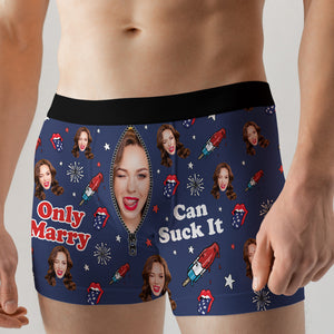 Custom Photo Gifts For Him Men's Boxers Only You - Boxers & Briefs - GoDuckee