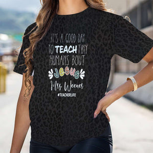 Custom Name Gifts For Teacher Shirt Jesus & Black Leopard Print 021qhdc030724 - AOP Products - GoDuckee