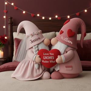 Sweet Gnome Romance Couples Pillow - Personalized Gifts For Couples 07HYLU261125 - Pillow - GoDuckee
