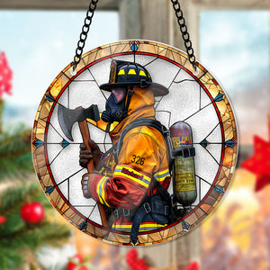 Personalized Gifts For Firefighter Suncatcher Ornament 81ACQN270824 - Ornament - GoDuckee