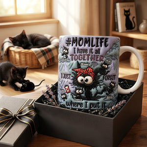 Silly Black Cat Mom Coffee Mug - Personalized Mother's Day Gifts 03qhdt130426 - Coffee Mug - GoDuckee