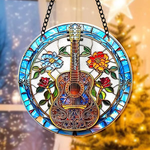 Personalized Gifts For Christmas Suncatcher Ornament 67ACQN240824 Guitarist - Ornament - GoDuckee