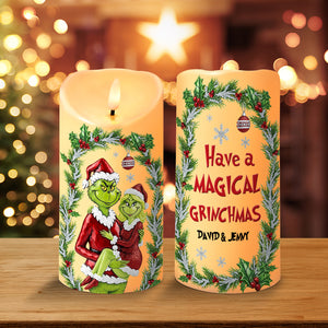 Personalized Christmas Gifts For Couple LED Candle 02pgtn210825 - Led Candle - GoDuckee