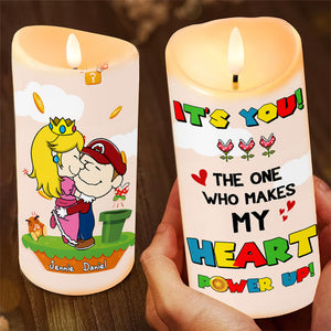 Personalized Gift For Couples LED Candle Hugging Cartoon Couple 03KALU261224HG - Led Candle - GoDuckee